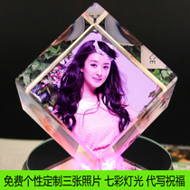 Photo Customized Crystal Ball Music Box Rotating Music Box Birthday Gift Send Girls Romantic Diy Luminous Creative
