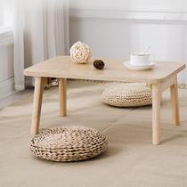 Folding computer desk corner bedside table small Japanese dining table bamboo notebook learning table tatami floating window table short