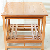 Solid wood heating table household folding table multifunctional fire table Kang table simple winter square baking fire rack