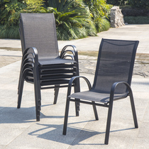 Outdoor chair courtyard leisure tea table and chair outdoor iron tea table set Chair milk tea shop tesling high chair