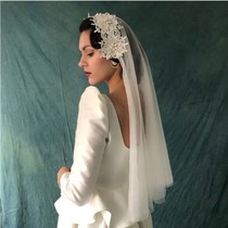 Korean style simple fairy veil vintage photo hair hoop headband gauze style travel veil bride Photo Veil