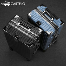 2021 New sturdy luggage female trolley case male password box aluminum frame boarding box Net red travel case durable