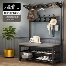 Simple Door Hall Cloister Bedroom Hanging Clothes Hanger Living-room Hanging Bag Shoe Rack Combination Home Floor Hanger Shoes Cabinet Integrated
