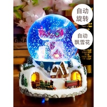 Christmas gift snow crystal ball Music box Music box for girlfriend childrens birthday girl Sky City