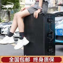 Luggage men's large capacity 34 inch luggage case universal wheel women's strong and durable thick travel code leather box 28