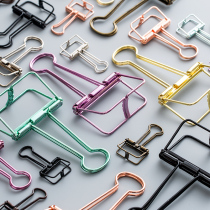 Hollowed-out clip stationery fixed long tail clip metal dovetail fish tail clip student file book clip multifunction small number