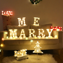 English light wedding cloth window letter Light LED digital light decorative light props trunk confession proposal birthday