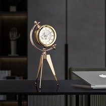 High-end light and luxurious alloy mechanical living room seat clock creative living room desktop clock swing piece home high-end fashion desk clock