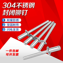 304 stainless steel closed blind rivet rivets waterproof closed flat round head rivet M3 2M4M4 8M6 4