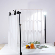 White photo background cloth Taobao photography yarn curtain soft cloth INS food shooting white cloth video soft screen