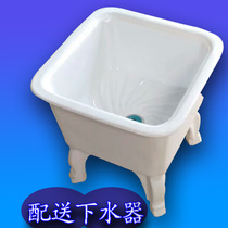 Balcony small mop pool ceramic wash mop pool toilet medium mop pool floor floor household mop Basin Square