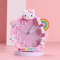Alarm clock childrens girl small cartoon student with cute bedroom bedside mute desktop clock 2020 new clock