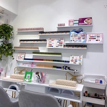 Cosmetics nail polish shelf Wrought iron wall wall shelf Nail oil glue storage shelf Nail shop display rack