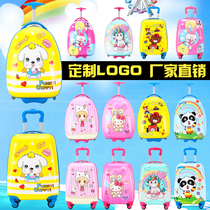 Childrens trolley box cute cartoon suitcase 16 inch 18 inch custom four-wheel trailer travel boys and girls students