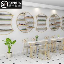 Nail art shelf Wall toilet shelf Wall put cosmetics sample display stand Nail polish shelf goods
