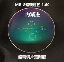 Custom MR-8 ultra-tough ultra-hard multi-focus internal progressive lens can be customized film layer discoloration 2 price