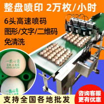 Egg inkjet printer duck egg inkjet printer full-automatic whole plate egg inkjet printer egg coding machine egg coding machine egg spray trademark