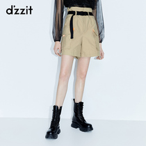dzzit ground element 2020 autumn counter new khaki loose five-point shorts overalls female 3C3Q1081N