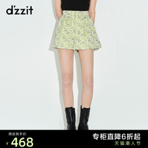 dzzit ground element 2020 summer counter new palace style fresh floral satin shorts female 3C2Q1126O