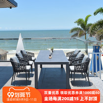 Outdoor tables and chairs homestays courtyards gardens woven rattan tables and chairs outdoor balconies outdoor leisure tables and chairs