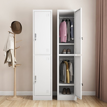 Closet Staff Cabinet Single Door Locker Office Iron Cabinet Clip with Lock Sundries Storage Narrow Cabinet Small Cabinet