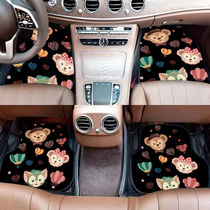 Car Footbed Universal Silk Ring Anti Dirty Easy To Wash Main Driving Cartoon Cute Single Sheet Women Carpet Style Pedaling Mat