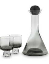 现货 英国进口tom dixon黑色烟灰玻璃酒具醒酒器红酒杯香槟酒瓶