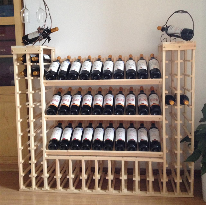 37 50 Red Wine Solid Wood Rack Wine Display Rack Wine Cabinet