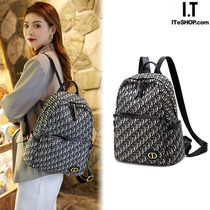 Hong Kong I Tgreg backpack womens bag trend fashion casual canvas bag zipper Joker travel youth backpack