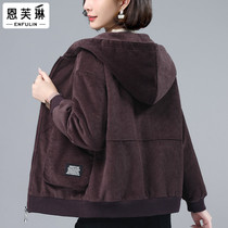 Winter small cotton-padded clothes women 2021 New Little Mother loose foreign style thickened small cotton padded jacket and velvet cotton suit