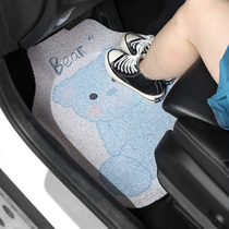 Creative car mats universal anti-dirty and easy to clean carpet cartoon cute monolithic car foot pad supplies Daquan