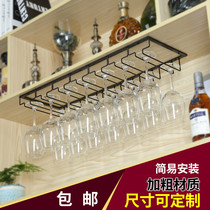 European style creative hanging upside down hanging red wine goblet oblique decoration Modern light luxury wine bottle red wine shelf