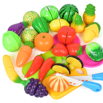 Childrens fruit cutting toy play house kitchen combination vegetable baby boy girl cut cake cut music set