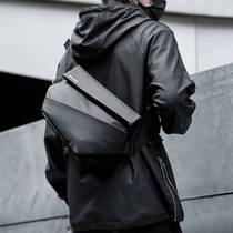 Simple Messenger Bag Mens Chest Bag Functional Lightweight Trendy Diagonal Shoulder Bag Travel Commuter Motorcycle Riding Backpack