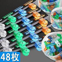 Long tail clip office large color clip transparent plastic ticket holder small round mixed multi-function file strong