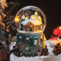 Christmas Crystal Ball Rotating Music Box Tree Floating Snow Music Box Girls Girls Children Christmas Gifts