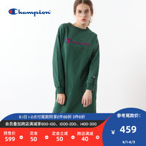 Champion women's cursive logo fashion brand straight tube sports loose dress