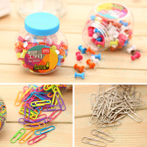 Dali paperclip binding stationery anti-rust metal nickel-plated thickened trimmer office stationery creative cute color I-shaped pin pushpin financial use pin office supplies