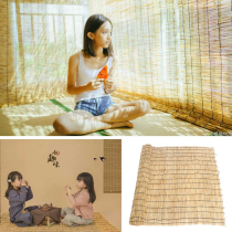 Gufeng Photography Building Photo Props Children Themed Work Stroke Hanfu Private Room Writing True Background Reed Grass Mat Curtain