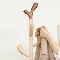 Solid wood coat rack simple modern creative home corner clothes rack hangers floor bedroom children clothes hanger