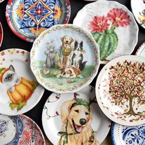 Foreign trade export ceramic tableware western food plate snack plate fruit plate hanging plate flat plate decoration