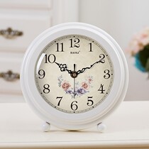 Brand clock table clock European living room large simple pendulum clock mute modern creative bedroom bedside clock clock