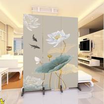 Simple screen partition curtain Economical fabric blocking bed shading and shading folding beauty salon push-pull mobile telescopic