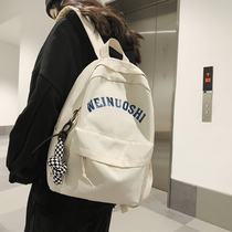 Canvas Double Shoulder Bag 2021 New Junior High School High School Student School Bag Girl Light Small Girl Waterproof Backpack
