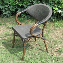 Outdoor courtyard single back chair rattan chair small table and chair outdoor rattan chair balcony rattan tea table set of three