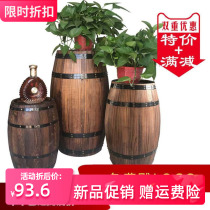 Oak barrel decoration solid wood beer barrel red wine barrel decoration winery Bar Exhibition wedding barrel props