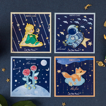 The little prince fairy tale planet Rose astronaut Little Fox embroidery stickers Dragon Xiang bag school bag decoration self-adhesive cloth stickers