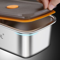 Stainless steel refrigerator fresh storage box dumpling box fruit box lunch box food meat frozen sealed frozen box