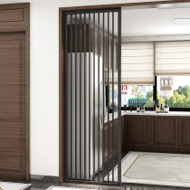 Chinese modern simple creative Wrought iron screen Entrance hollow living room bedroom carved dining room partition customization