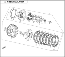Spring breeze motorcycle CF250NK clutch assembly clutch clutch disc driven friction plate drum assembly pressure plate